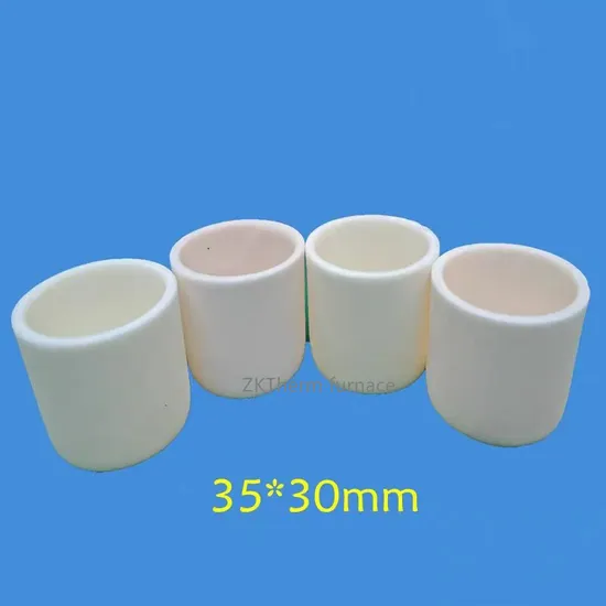 High Purity Cylindrical or Conical Al2O3 Ceramic Corundum Alumina Crucible for Metal Melting in Laboratory